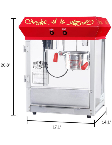 Máquina de Palomitas Great Northern Popcorn 6oz Rojo