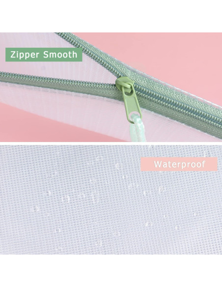 Tamaki 6 Bolsas de Cremallera Malla Impermeables A4