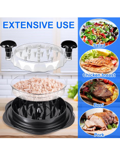 Desgarrador de Pollo Jopplim, Ergonomico, Antideslizante, 427g 2