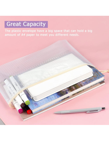 Tamaki 6 Bolsas de Cremallera Malla Impermeables A4