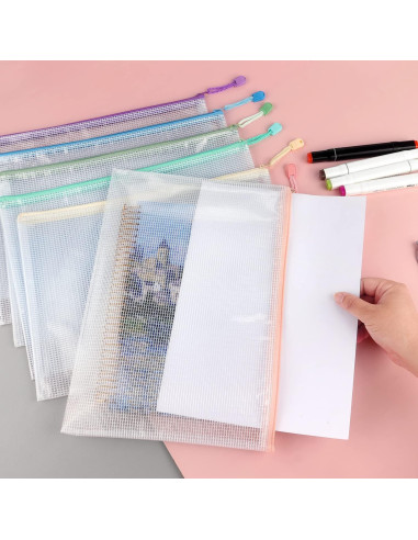 Tamaki 6 Bolsas de Cremallera Malla Impermeables A4