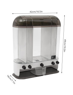 Dispensador de Granos 2 Niveles LOYALHEARTDY 16.5 kg Marrón 2