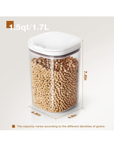 Contenedor de Almacenamiento de Cereal LMK 1.7L Blanco