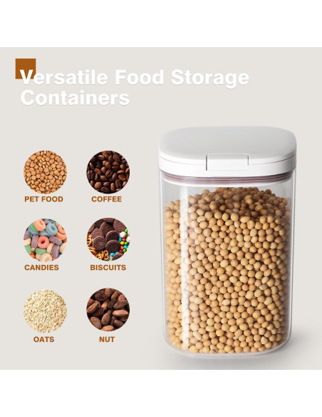 Contenedor de Almacenamiento de Cereal LMK 1.7L Blanco