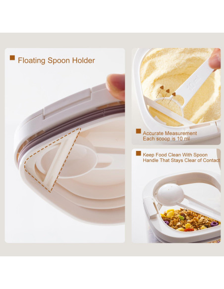 Contenedor de Almacenamiento de Cereal LMK 1.7L Blanco