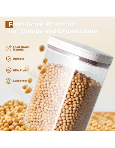 Contenedor de Almacenamiento de Cereal LMK 1.7L Blanco