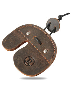 Protector de Dedo de Arquería Ringsun de Cuero para Tiro