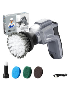 Cepillo Eléctrico Giratorio MR.SIGA Inalámbrico 5 Accesorios