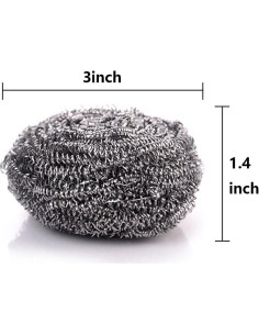 12 Estropajos de Acero Inoxidable KTOJOY para Cocina 2