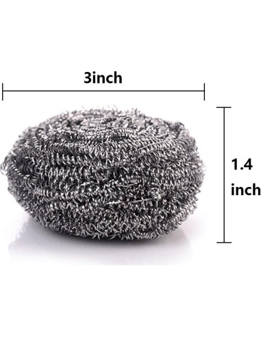 12 Estropajos de Acero Inoxidable KTOJOY para Cocina