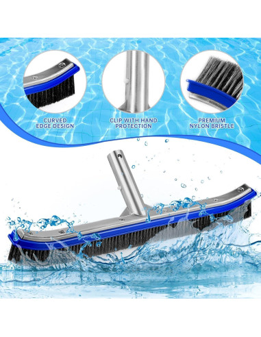 Cabezal de Cepillo para Piscina Unipool 45,72 cm Acero