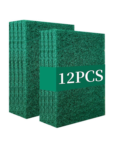 Esponjas de Fregado Reutilizables GUEICN 12 Piezas Verde