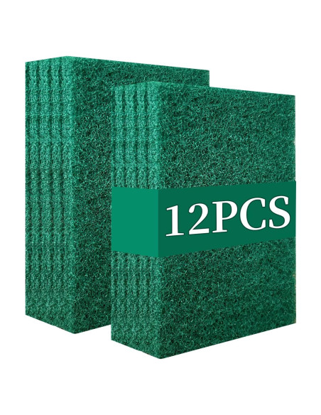 Esponjas de Fregado Reutilizables GUEICN 12 Piezas Verde