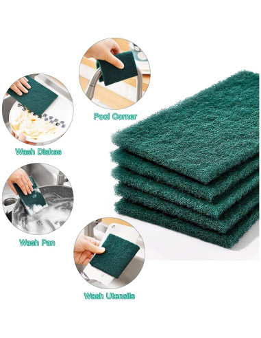 Esponjas de Fregado Reutilizables GUEICN 12 Piezas Verde