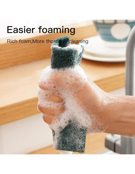 Esponjas de Fregado Reutilizables GUEICN 12 Piezas Verde