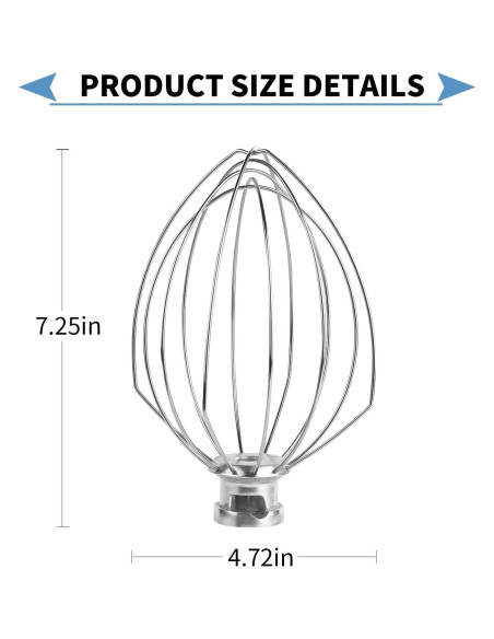 Batidor de Alambre 6QT XINBOOGQ Acero Inoxidable 0.19kg