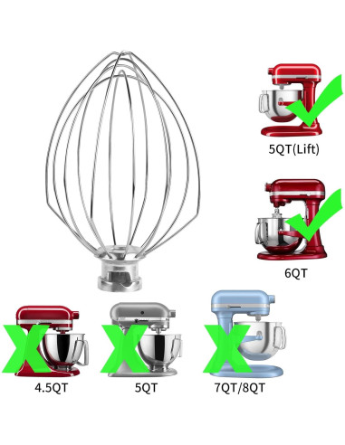 Batidor de Alambre 6QT XINBOOGQ Acero Inoxidable 0.19kg