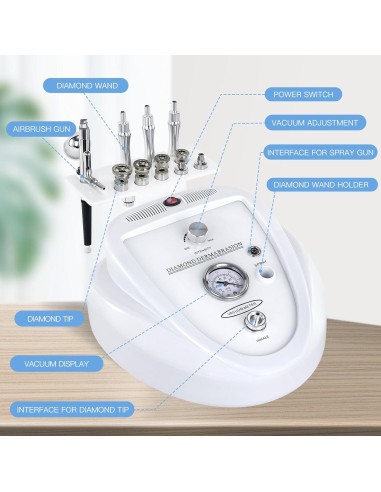 Máquina de Microdermoabrasión 2 en 1 Beauty Star - Limpieza Facial Profesional