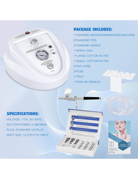 Máquina de Microdermoabrasión 2 en 1 Beauty Star - Limpieza Facial Profesional