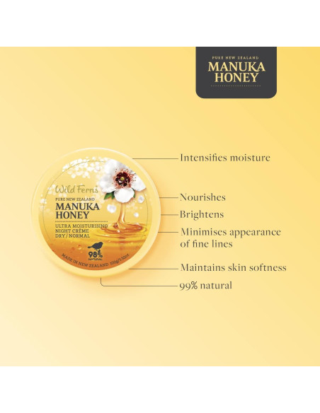 Crema Nocturna Revitalizante Wild Ferns 100g Miel Manuka