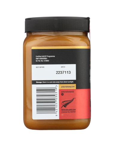 Miel Manuka Airborne 85+ Cruda 500g Pura de Nueva Zelanda