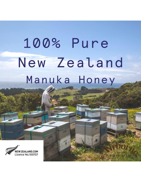 Miel Manuka Airborne 85+ Cruda 500g Pura de Nueva Zelanda