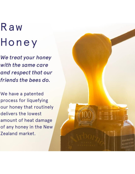 Miel Manuka Airborne 85+ Cruda 500g Pura de Nueva Zelanda