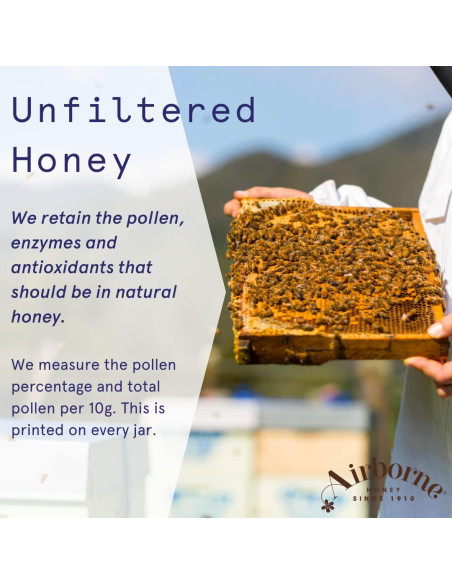Miel Manuka Airborne 85+ Cruda 500g Pura de Nueva Zelanda