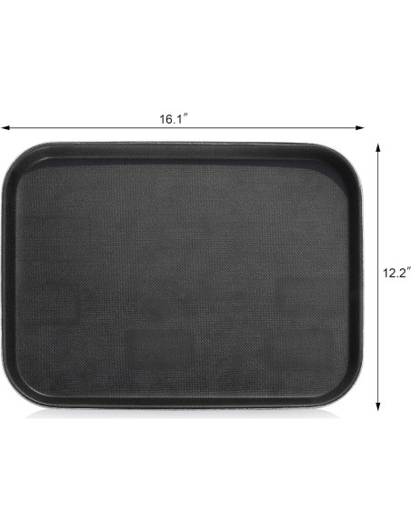 Bandeja Antideslizante New Star Foodservice 35.5x25.4cm Negra