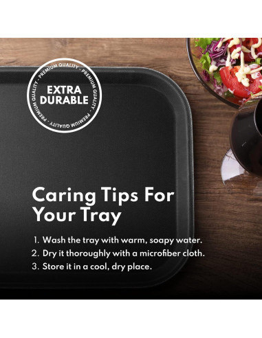 Bandeja Antideslizante New Star Foodservice 35.5x25.4cm Negra