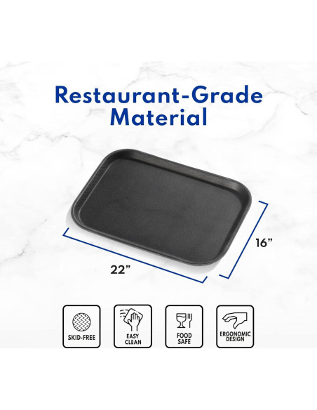 Bandeja Antideslizante New Star Foodservice 35.5x25.4cm Negra
