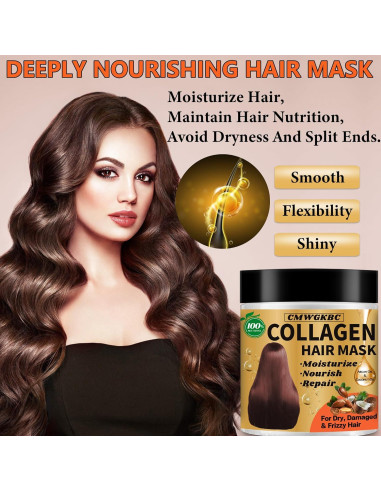 Mascarilla Hidratante de Colágeno y Queratina CMWGKBC 358g