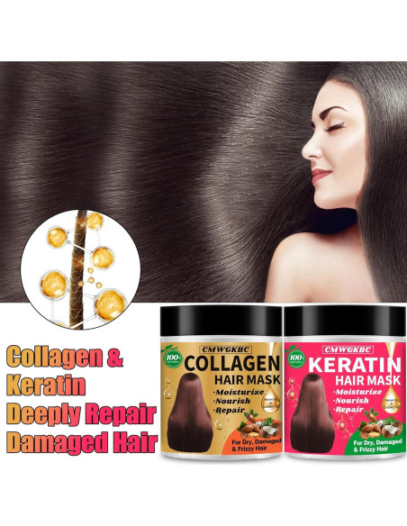 Mascarilla Hidratante de Colágeno y Queratina CMWGKBC 358g