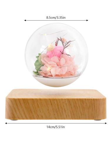 Luz LED Flotante de Flores Magnéticas GANISM 8.5cm Decorativa