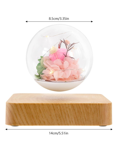 Luz LED Flotante de Flores Magnéticas GANISM 8.5cm Decorativa