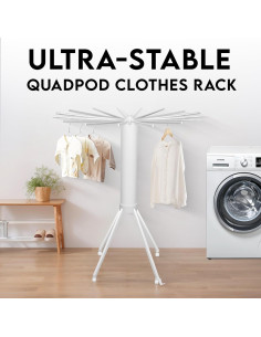 Soporte de Secado de Ropa ZOES HOMEWARE Plegable 16 Varillas 2
