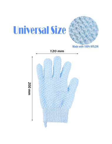 Guantes Exfoliantes Corporales Shaoguang 2 Pcs Azul