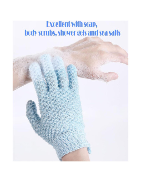 Guantes Exfoliantes Corporales Shaoguang 2 Pcs Azul