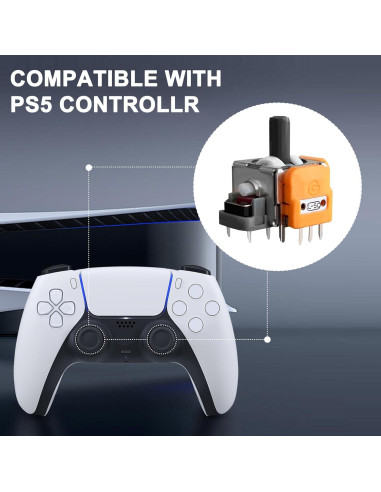 10 Joysticks de Efecto Hall HLRAO para Controlador PS5