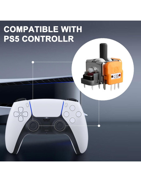 10 Joysticks de Efecto Hall HLRAO para Controlador PS5