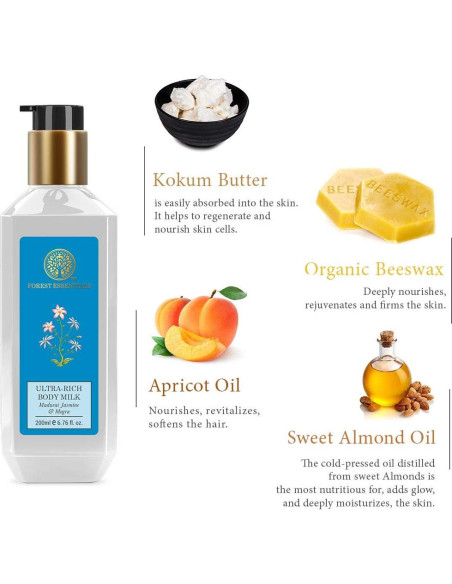 Loción Corporal Ultra Rica Forest Essentials 200ml Jazmín Mogra