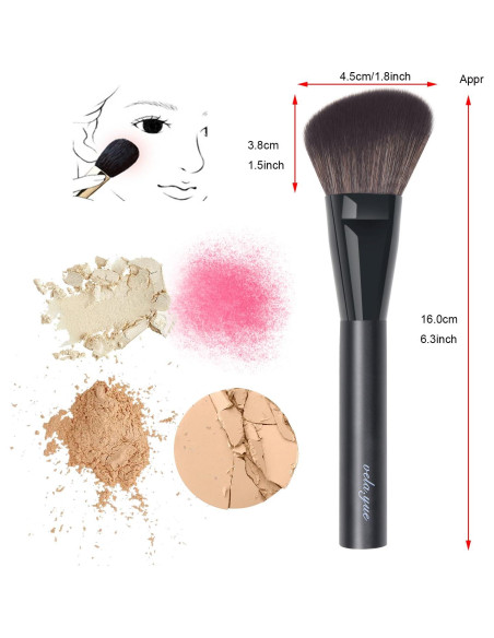 Brocha de Maquillaje Angulada VY para Polvo Facial 20cm