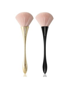 2 Cepillos de Polvo para Uñas HYWWPFLAY Oro y Negro