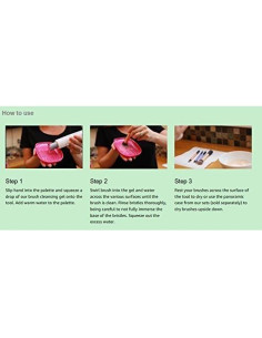 Almohadilla Limpiadora de Brochas KINGZHUO 14x7cm Silicona 2