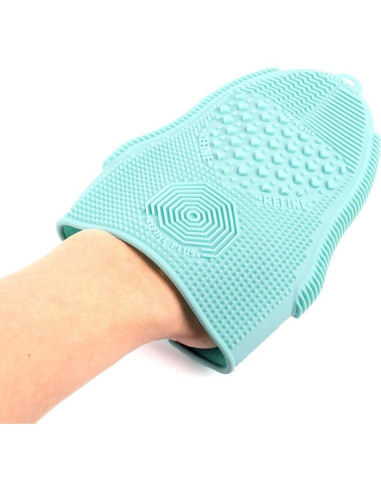 Guante de limpieza de brochas ScivoKaval verde menta 14x18 cm