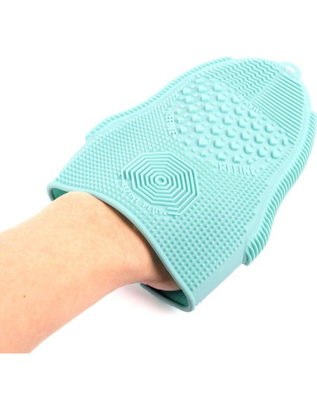 Guante de limpieza de brochas ScivoKaval verde menta 14x18 cm