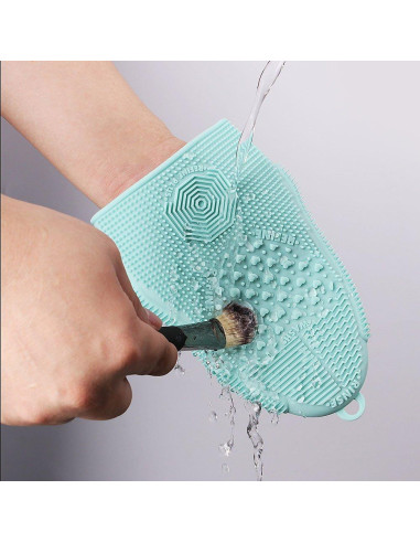 Guante de limpieza de brochas ScivoKaval verde menta 14x18 cm