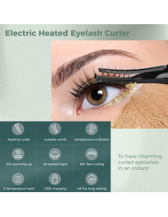 Rizador de Pestañas Eléctrico Anjetan 2 en 1 USB 3 Modos 2
