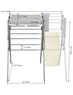 Soporte para Secar Ropa Household Essentials Expandible 7,24 m 2