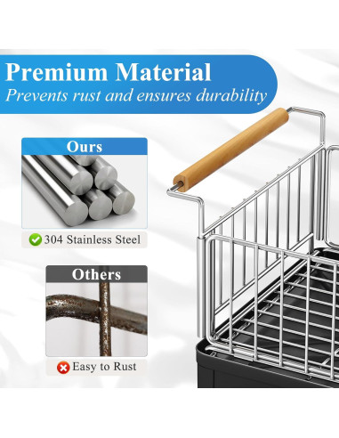 Escurridor de Platos SNTD Acero Inoxidable Grande 38 cm